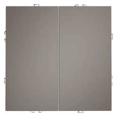 Изображение Выключатель с самовозвратом встраиваемый VOLTUM S70 двухклавишный 10А (капучино)