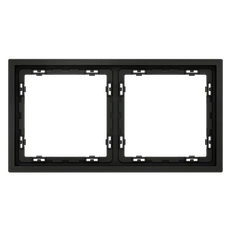 Изображение Рамка пластиковая VOLTUM S70 на 2 поста (черный матовый)